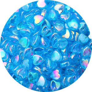 100pcs 8mm AB Colour Heart Shape Acrylic Beads Loose Spacer Beads For home living bracelet craft