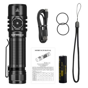 Sofirn SC29 Powerful Flashlight Rechargeable 3000 Lumens CREE XHP50B EDC 21700 Torch Light Lantern IPX8 for Camping Fishing