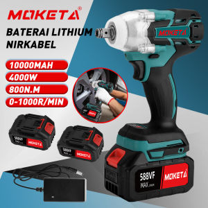 Moketa 588VF Brushless Mesin bor Impact Wrench torsi besar 880N/M Mesin bor Impact Kunci Impact Kit