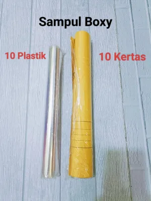PROMO PAKET SAMPUL KERTAS DAN PLASTIK TOTAL 2 ROLL ISI 20 LEMBAR sampul kertas 10 sampul plastik 10
