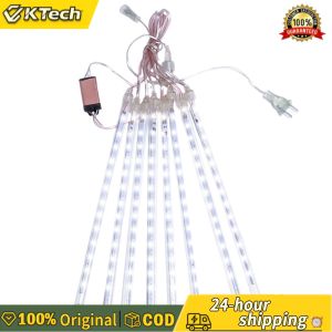 【Free Shipping】 Colorful Waterproof LED Meteor Shower Rain Lights 8Pcs 30CM Fairy String Lights for Outdoor Events