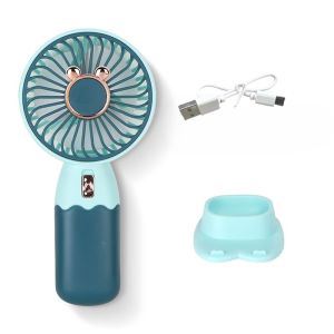 AOJN Quạt cầm tay mini tiện lợi có thể sạc USB kèm giá đỡ điện thoại hoạt động êm ái và nhẹ nhàng cho ngoài trời và văn phòng