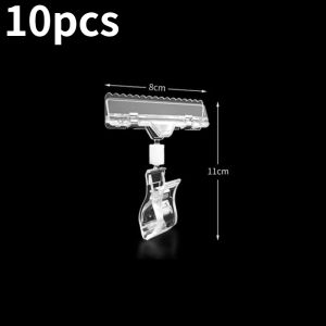 Transparent Plastic Shelf Clamp Merchandise Sign Price Label Tag Advertising Clips