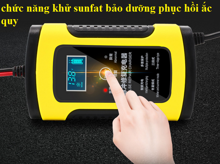 Máy khử sunfat phục hồi bảo dưỡng ắc quy kiêm sạc bình 12V/6A 4Ah-100Ah ...