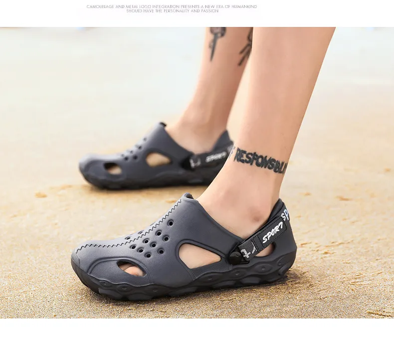 Men's sandals and slippers beach hole rubber shoes anti-slip