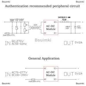 [COD] Bsuimki ตัวแปลง AC-DC แหล่งจ่ายไฟสลับโมดูล AC 110V 220V 230V เป็น5V 12V 24V