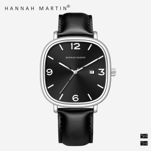 Jam Tangan Pria Hannah Martin 1411 1412 100% Original Chrono Aktif Sporty Tahan air COWOK Quartz Analog tanggal Laki Fashion Business elegan garansi kulit premium man watch