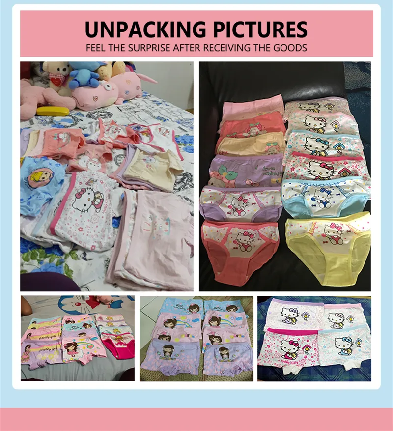 3 Pcs/Lot New Children 's Underwear Cotton Cartoon Triangle Girls