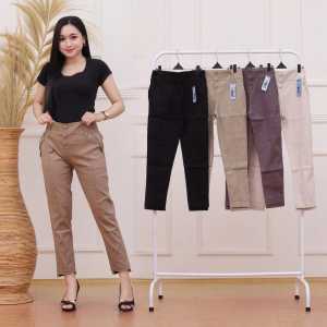 Celana Strech Baggypants Wanita k03 Jumbo Pinggang karet