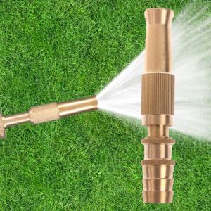 Brass Spray With Hose Plug Connector Straight Copper Adjustable Spray Car Washing Flower Garden Tool 