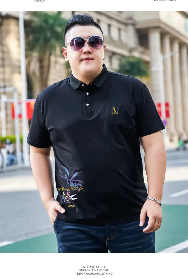 VSheng 2024 Plus Size Men Polo Shirts Big Size XXL-7XL Casual Lapel Tops  140kg