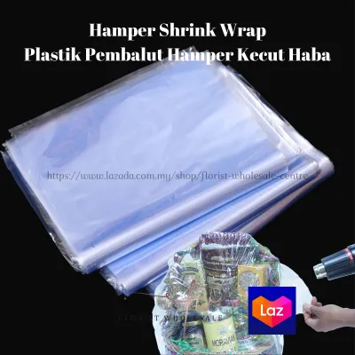 Hamper Shrink Wrap PVC / Hamper Wrapper / Pembalut Hamper Guna Hair Dryer Hot Gun (10 Pcs)