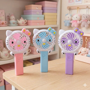 QUẠT CẦM TAY MINI TÍCH ĐIỆN GIÓ MẠNH SẠC USD DỄ THƯƠNG NHỎ GỌN TIỆN LỢI HÌNH KUROMI MELODY CINAMOROL KITTY DOREMON SẴN HCM