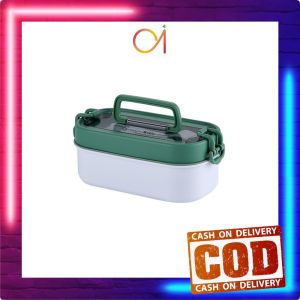 AI-C991 Kotak Bekal Food Grade Import / Tempat Makan 2 Tingkat dengan Jinjingan 700ML Free Sendok