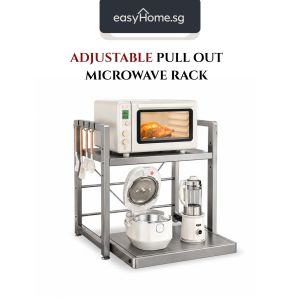 Adjustable Microwave Rack S10 - 2 tier - Kitchen Shelf Oven Organizer Storage