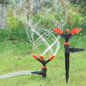 [JYA store] Garden Ground Water Sprinkler Automatic 360 Degree Rotary Sprinkler Adjustable Spray/angle/range Garden Lawn Irrigation Sprinkler Watering Gardening Tools
