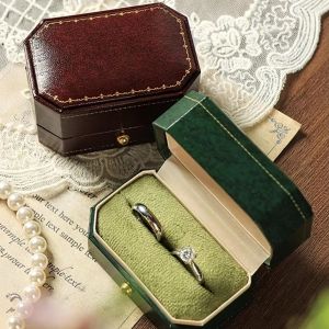 WENKEN Hộp đựng bông tai Hộp trang sức kiểu cung điện châu Âu. Lớp lót nhung Hộp đựng nhẫn Hộp đựng trang sức cổ điển Sang trọng Màn hình trưng bày sưu tầm Hộp đựng trang sức cưới Quà cưới