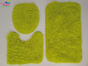 Bathroom Rug Set of 3 Bath Mats Bath Set Super Soft Anti Slip Soft Mats U-Shaped Contour Toilet Rug Bathmat and Toilet Lid Cover D-210