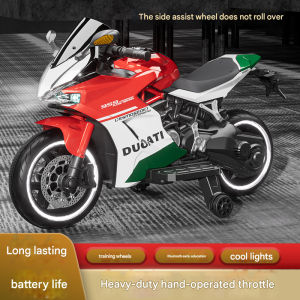 Ducati childrens large electric motorcycle 1-3-8 years old boys and girls can be double rech
