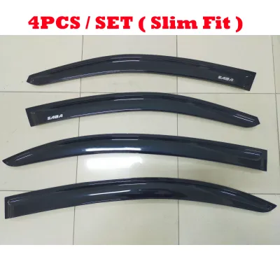 1set 4door Proton Saga VVT 2016-2024 MUGEN Door Visor Air Press Window Cover Rain Guard Protector Accessories Kening Sisi Pintu Kereta