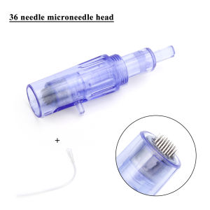 10 Pcs Microneed-le Cartridges Need-lesHead With Tube 9 12 36 Pin For Mini Hydra Mesotherapy Injector Auto Derma Stamp Pen