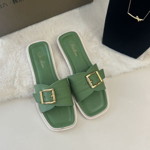 Sandal Jelly Wanita 7046 Sandal Slop Gesper Karet Anti Slip Sandal Slop Teplek Bahan Elastis Ringan Sol Empuk DBI