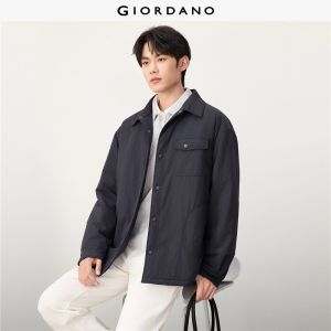 GIORDANO Men Jackets Multi-Pocket Cargo Padded Jackets Linear Quilted Lining Fashionable Casual Jackets 13076722