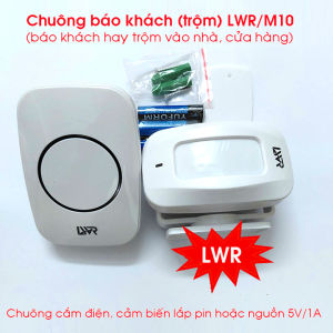 Chuông cửa không dây báo khách báo động chống trộm khi có người qua dùng cho nhà cửa hàng cửa hiệu báo khách LWR M10