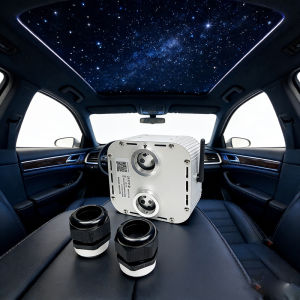 Heard Fiber Optic Engine Twinkle 32W RGBW Bluetooth app Double Starry Sky Effect Ceiling LED car Lights All Fiber Optic Cable