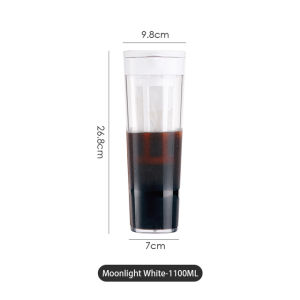1100ML Espresso Maker Cold Brew Iced Coffee Maker Dual Use Filter Coffee Tea Pot Espresso Ice Drip Maker Glass Pots