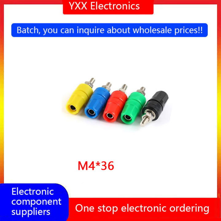 Banana socket M4 * 36 pure copper wiring column 4mm Banana socket 20A wiring terminal Banana