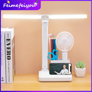 table lamp for study desk lamp study light usb rechargeable for bedroom living room with pen storage