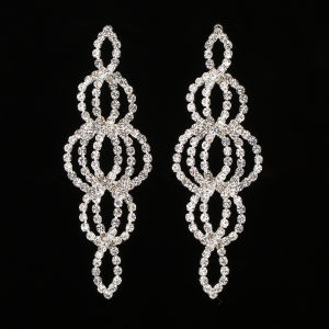 E foreign trade earrings ethnic style full diamond round alloy womens stud earrings European and American foreign trade jewelry