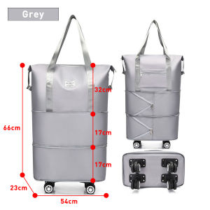 Folding Travel Bags Large Capacity Luggage Bags Handbag with Detachable Universal Wheels Fashion Trend Waterproof Sports Travel Fitness Bag Business Luggage Bag Dry and Wet Separation Sports Portable Shoulder Bag For Women and Man