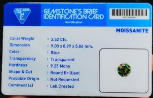 Batu permata bluish-Green mosanite asli naik DS kilau vvs1 kristal top LUSTER hight Quality