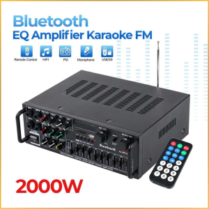 PROMO Sunbuck Amplifier Power Super Bass Bluetooth Subwoofer 2000 Watt Ampli Karoke Rumahan - Hitam