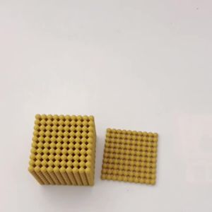 Montessori Golden Beads Materials Plastic Thousand Cube/ Hundred Square Kids Math Toys Educational Equipment Early Learning Tool