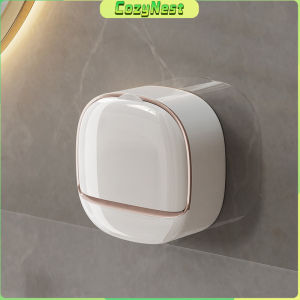 C.N. Creative Soap Box Drain Perforation-Free Shelf Wall-Mounted Soap Box with Lid Laundry Soap Box