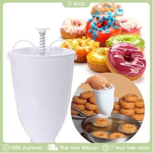 Creative Round Donut Mould Easy Fast Portable Donut Maker Manual Waffle Dispenser Bread Cookie Donut Cake Mold Biscuit Cookies Gadget Kitchen DIY Baking Tool