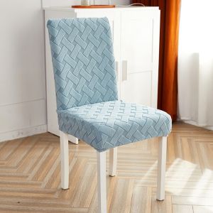 Jacquard Chair Cover Elastic Chair Covers Anti-dust Spandex Chair Cover Seat for Office Kitchen Banquet Hotel