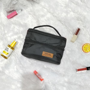 Tas make up susun pouch kosmetik polos waterproof travel organizer tempat penyimpanan cosmetic mini