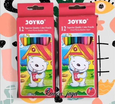 PROMO Murah JOYKO Pensil Warna 12 Colour CP-12 PB + Bonus Gantungan Masker Cantik / PENSIL WARNA SET KAYU PANJANG ISI 12 WARNA UNIK LARIS