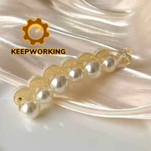 KW SHOP 1PC Womens Pearl Hairpin Elegant Hairpins Geometric Plastic Girls Banana Hair Clip