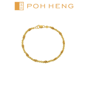 Poh Heng Jewellery 22K Beaded Bracelet in Yellow Gold [Price By Weight]