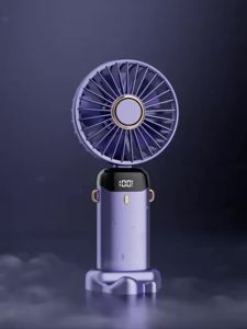 HandheldFan 1500mAh/3000mAh Foldable Portable Desk Outdoor Neck Hanging 5 Speed USB Rechargeable Fan Phone Stand Display Screen Peminat komputer tangan