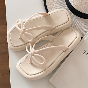 READY STOCK WALK IN Women Ribbon Slippers Sandals Flip Flops Slipar perempuan