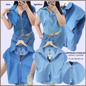 Blouse Wanita Lengan Pendek Murah (IMPKR002 Cham Shirt 3 Warna)