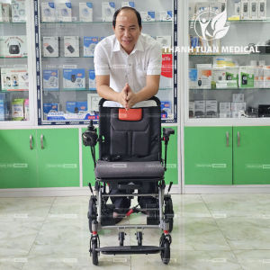 🦼SIÊU RẺ - Xe Lăn Điện Gấp Gọn 1 Chạm SIÊU NHẸ Lucass XE-126 - Quà tặng Ông Bà Cha Mẹ Bh chính hãng 1 năm