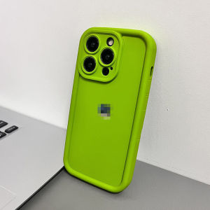 With Logo Silicone Solid Color Soft Skin-friendly Shockproof Phone Case For iPhone 17 16 15 14 Pro Max Plus 13 12 11 Pro Max XR XS Max Simple Full Cover Phone Casing Fashion Anti-fingerprint Anti-fall Phone Cover Shell