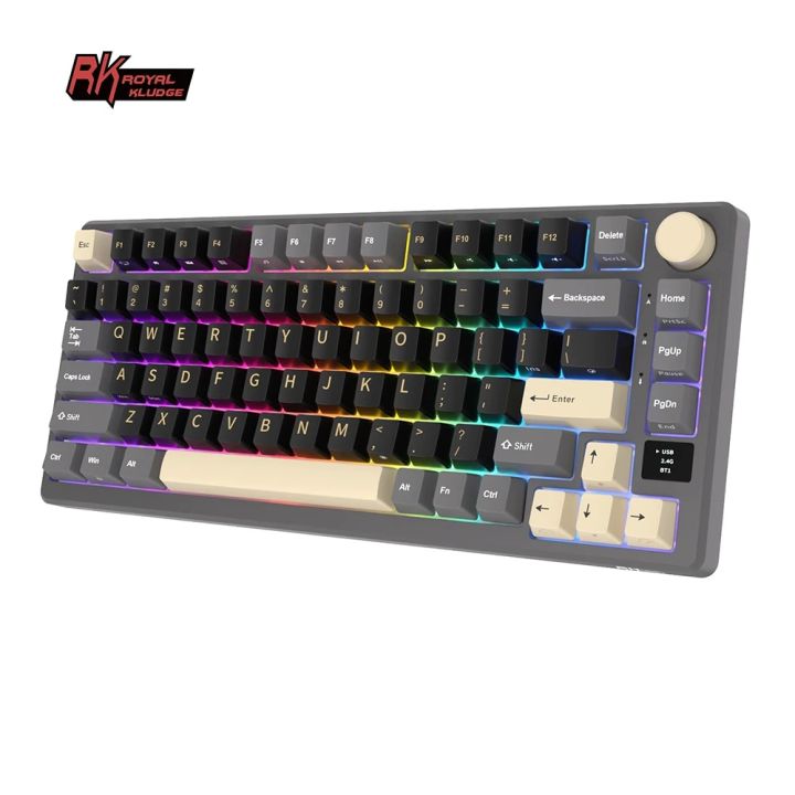 RK ROYAL KLUDGE RK M75 Gasket Mechanical Keyboard 81 Keys RGB Backlit ...